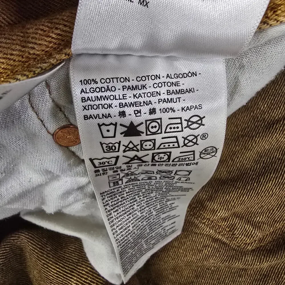 Levi's 501 XX Men's Jeans 40x34 Mustard Brown Curry Button Fly 00501-1679